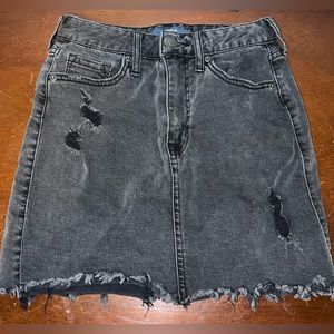 Aeropostale Women’s High-Rise Jean Mini Skirt in Black